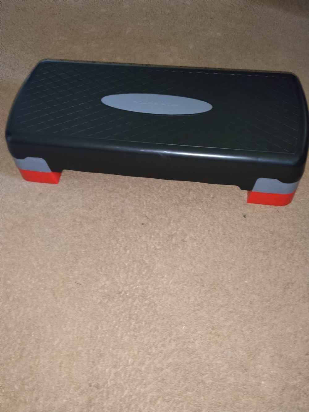 Adjustable Black and Red Aerobic Step Platform